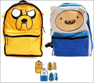Adventure Time Finn Jake Reversible School Backpack Bag Cartoon Network New