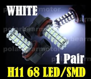2pcs 6000K White H11 68 SMD LED Daytime Running Fog Light Bulbs Car Lamp 12V