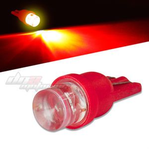 8mm Round LED T10 194 168 501 W5W Bright Red Interior Dome Light Bulb Lamp Bulbs