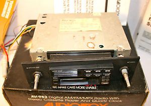 Audiovox AV 952 Car Radio with Cassette Player Shaft Style Hot Rod – Used