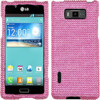 Baby Light Pink Bling Rhinestone Case Cover Faceplate for LG Venice 730