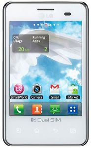 LG E405 Optimus L3 Dual White Unlocked GSM 3G 2 Sim Cards Android Cell Phone 8808992067719