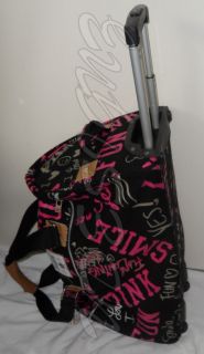 New Pink Victoria's Secret Monogram Luggage Duffle Bag