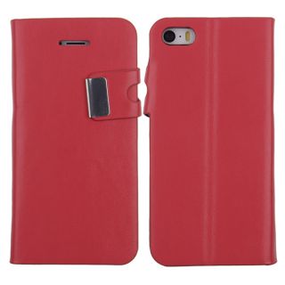 Magnetic PU Leather Flip Cover Wallet Case w Card Holder for iPhone 5 5g 5S