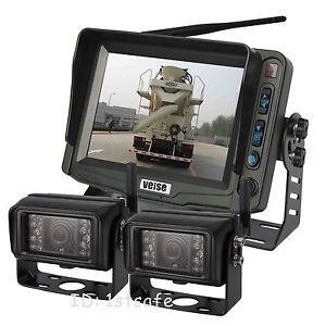 Farm Agriculture Wireless Rear View Backup System 5" Reverse LCD Monitor 2CAMERA