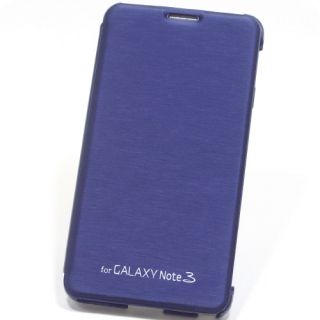 Samsung Galaxy Note III 3 N9000 PU Leather Flip Case Cover Card Holder TF Navy