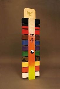 Martial Arts Karate Handmade Belt Display Rack Holder Personalized with Name