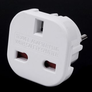 Universal UK to EU AC Power Plug Travel Charger Adapter Socket Outlet Converter
