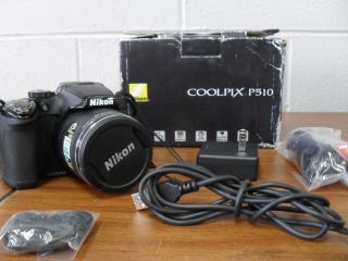F48133 Nikon Coolpix P510 Digital Camera Black 16 1 Megapixels 3" LCD