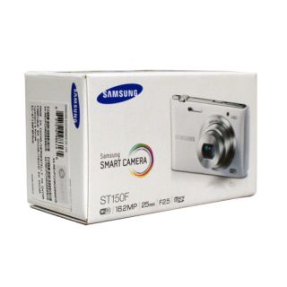 New Samsung ST150F 16 2 MP Smart Digital Camera Silver 3 0" LCD Screen w Wi Fi 8806085413351