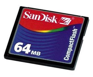 SanDisk 64MB Compact Flash Memory CF Card FC 64 Camera Tested Good 64 MB