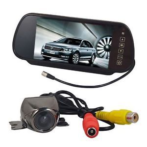 Car Rearview Mirror Monitor Rear View Backup Camera System 7" TFT LCD Key Touch
