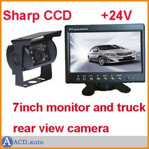 24V Sharp CCD Truck Caravan Rear View Backup Camera System 7" TFT LCD Monitor