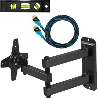 TV Monitor Wall Mount for LED LCD 15 17 19 20 21 22 23 24 inch Flat Panel Screen