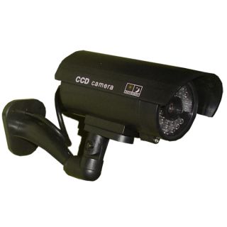 Dummy Security Camera Fake Infrared LEDs Blink Flashing Light Home Surveillance