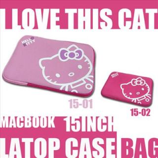 Kitty Cat 15" 15 4" 15 6" inch Netbook Laptop Case Bag Cover Pouch Sleeve Holder