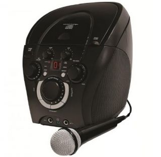 New Popstarz Karaoke Machine System with Microphone Disc CD Player Speaker GK316