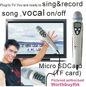Portable SD Karaoke System Player Magic Microphone Sing Machine 480 MTV CDG 8GB