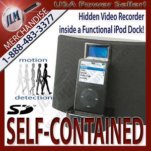 iPod Dock Docking Station Hidden Spy Camera Nanny Cam DVR 16GB Video Recorder