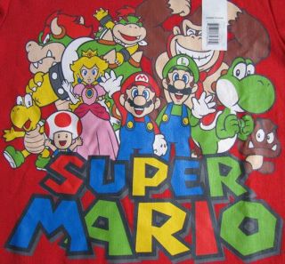 Nintendo Super Mario w Luigi Princess Peach Hoodie Sweater Shirt Sz 7 8