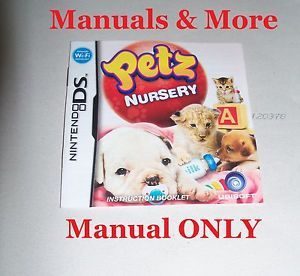 Petz Nursery Instruction Manual Booklet Only Nintendo DS