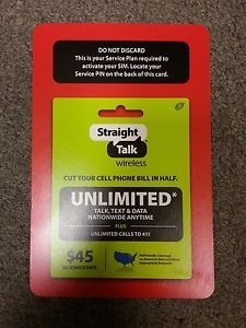 Talk $45 Prepaid FAST Top Up Refill Reload Cell Mobile Phone Card