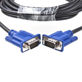 VGA SVGA Male to Male M/M Extension Cable Cord 15 Pin for PC Monitor