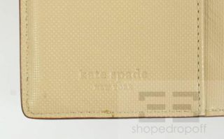 Kate Spade Beige PEBBLED Leather Personal Organizer
