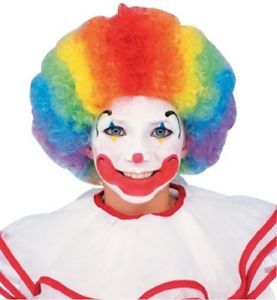 Kids Clown Wig Rainbow Afro Circus fro Multicolored Costume Halloween Childs New