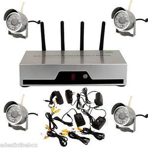 On Sale New 4 CH NVR Video Recorder Outdoor Wireless Security IP Network Camera