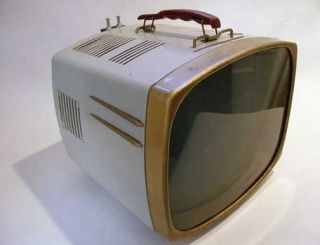 Vintage 1950s RCA Victor Portable Tabletop Tube TV Television Mid ...