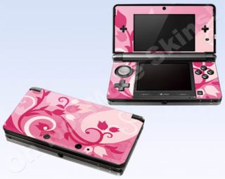 Nintendo 3DS Skin Vinyl Decal Pink Flowers