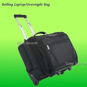5 Zippered Compartments Rolling Briefcase Business Lawyer Computer Laptop Bag