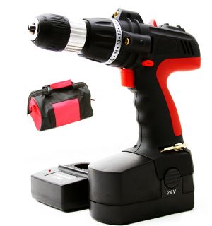 1 2" 24 Volt 24V Cordless Battery Operated Power Powered Laser Guided Drill Tool