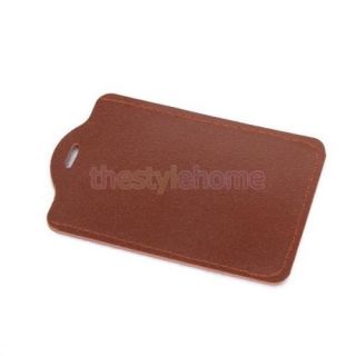 Brown Leather Credit Business ID Card Holder Case Quality Office Supplies