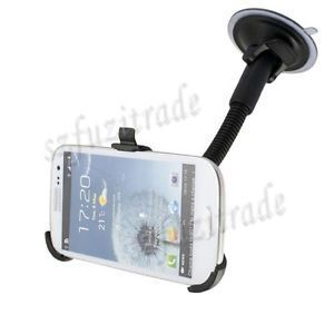 Stand Windshield Long Neck Suction Cradle Car Mount Holder for Samsung Galaxy S3