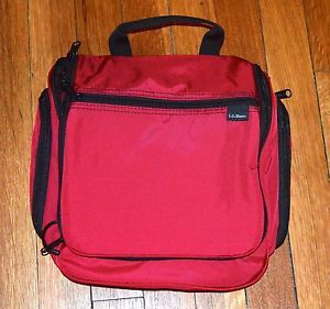 New with Tags L L Bean Red Personal Organizer Toiletry Bag Medium $29 95