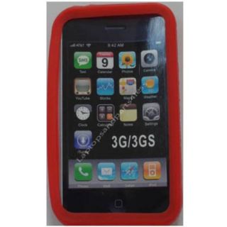 New 5X All Red Color Silicon Case Apple iPhone 3G 3GS
