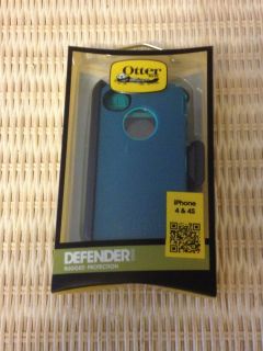 Teal Otterbox Defender Case Clip Holster iPhone 4 4S New Retail Packaging
