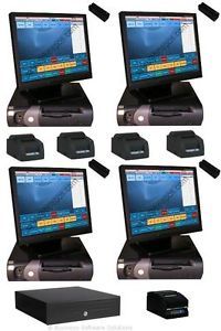 4 Station Restaurant Bar Touch POS System Software
