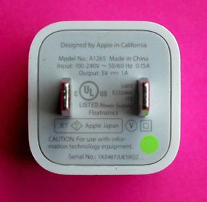 iPhone 5 4S 4 3GS Original Authentic Apple Wall Charger USB Power Adapter