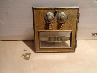 Antique Vintage Small US Mail Mailbox Post Office Box Door