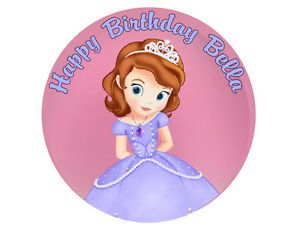 Sofia The First Princess Round Edible Cake Topper Cake Image Frosting Sheet