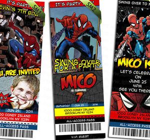 Spiderman Invitations Printable Birthday Party Invitation