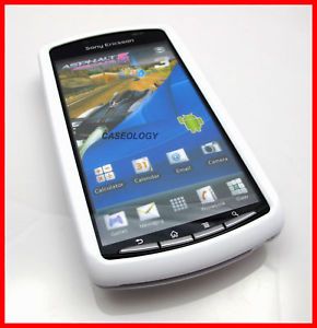 White Rubberized Case Cover Sony Ericsson Xperia Play