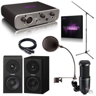 Home Recording Studio Pro Tools Avid Fast Track Solo Audio Technica Mic Fostex