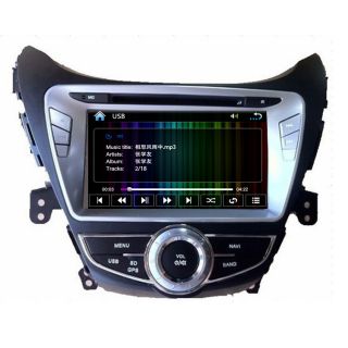Car GPS Navigation Double DIN TFT TV DVD Player Radio for 11 12 Hyundai Elantra