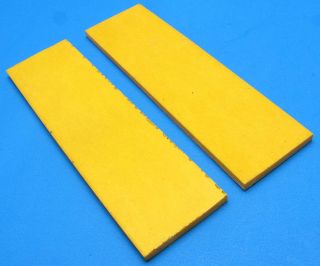 Pair of Synthetic Yellow Fixed Folding Blade Knife Making Handle Scale 2 Slabs
