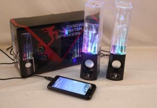 LED Dancing Water Show Music Fountain Light Mini Computer Speakers for Laptop