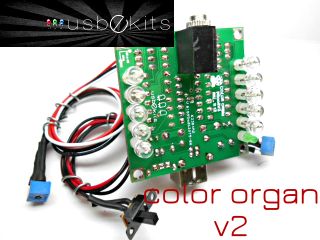 DIY Color Organ Music LEDs OpAmp LM324 Bass Treble Lights USB Kits